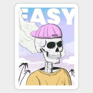 Macabre Skeleton Summer Vacation Sticker